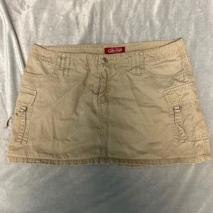 Tan cargo skirt